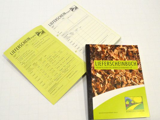 Exklusiv für Mitglieder:<br />Lieferscheinbuch zur Hackgutübernahme