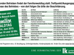 Kommen Sie zum Familienwaldtag am 14. Juni 2015