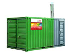 mobiheat entwickelt mobile Pellet-Heizzentrale